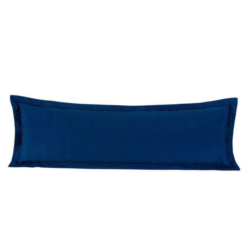 Porta Travesseiro Xuxão com Abas 1,45 m x 45 cm Marinho - Juma Enxovais
