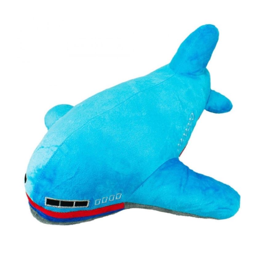 Avião de Pelúcia Azul 30 cm - Fofy Toys