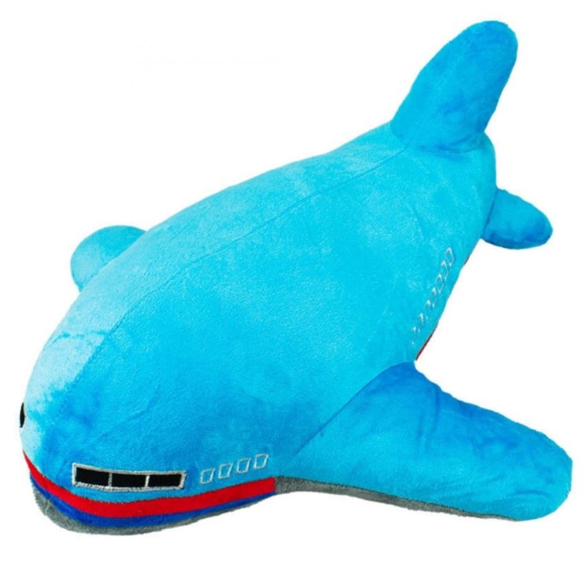 Avião de Pelúcia Azul 38 cm - Fofy Toys