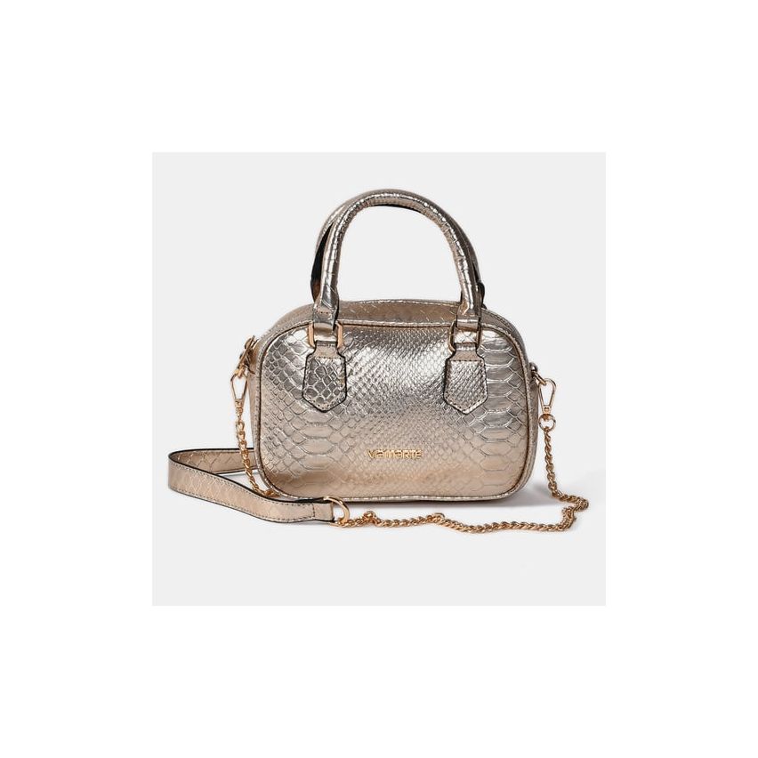 Bolsa Minibag Feminina Snake Ouro B2-505 - Via Marte