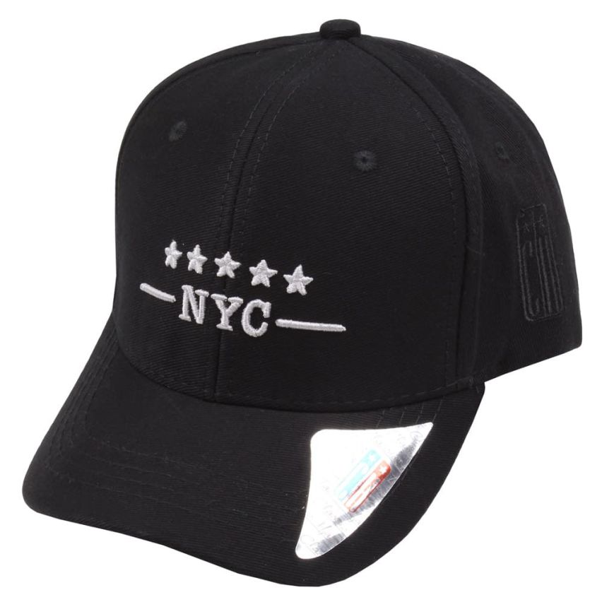 Boné Infantil Aba Curva Classic Hats NYC Estrelas Preto
