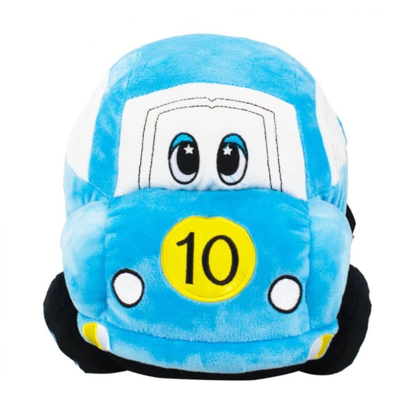 Carro Corrida de Pelúcia Azul 30 cm - Fofy Toys