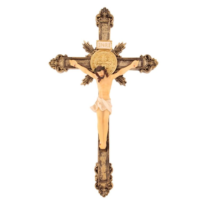Imagem Crucifixo de Parede em Resina 26,5 cm