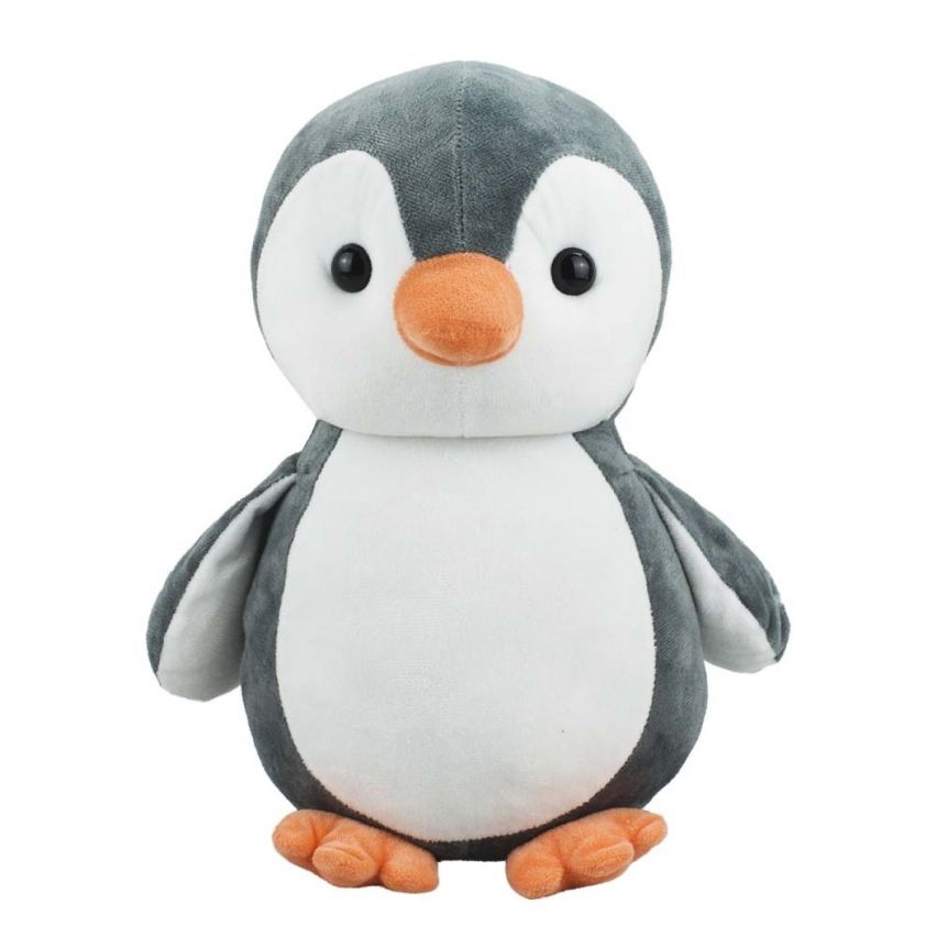 Pinguim de Pelúcia Cinza 30 cm - Fofy Toys